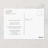 Carte Postale Fête de Noël familiale Enregistrer l'arbre des dat (Dos)