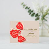 Carte Postale Fête de Noël Joyeux chocolat chaud Mug (Debout devant)