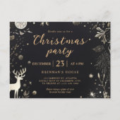 Carte Postale Fête de Noël moderne et élégant (Devant)