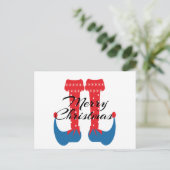 Carte Postale Fête de Noël Pieds elfes Whimiscal (Debout devant)