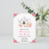 Carte Postale Fête de Noël Thé à la rose (Debout devant)