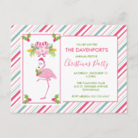 Fête de Noël tropicale Flamant rose rose