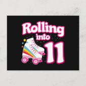 Carte Postale Fête de patin à roulettes pour enfants - 11e anniv (Devant)