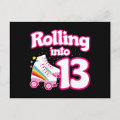 Carte Postale Fête de Patin à Roulettes pour Enfants - 13ème Ann (Devant)