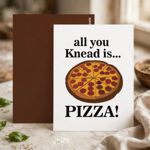 Carte Postale Fête de Pizza au Pepperoni Drôle