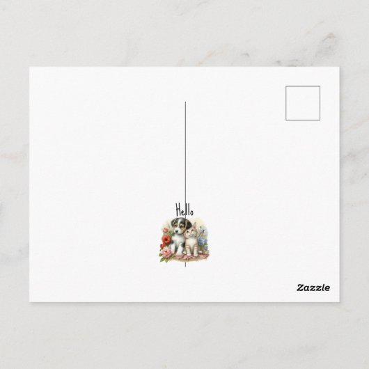 Carte Postale Fête de premier anniversaire personnalisée pour bé (Dos)