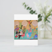 Carte Postale Fête de pyjama de chat (Debout devant)