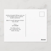 Carte Postale Fête de remise des diplômes sur mesure Vert Jaune (Dos)