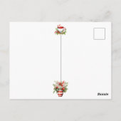 Carte Postale Fête de thé de Noël Peppermenthe Pink Snowflake (Dos)