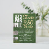 Carte Postale Fête des 60 ans de golf pour golfeur  (Debout devant)