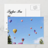 Carte Postale Fête des ballons dans le ciel (Devant / Derrière)
