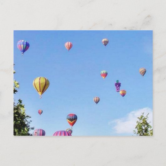 Carte Postale Fête des ballons dans le ciel (Devant)
