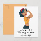 Carte Postale Fête des femmes de l'énergie des filles simple 202 (Devant / Derrière)