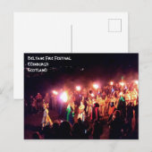 Carte Postale Fête des incendies de Beltane Procession de la rei (Devant / Derrière)