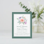 Carte Postale FÊTE DES MARIÉES | Bouquet de fleurs d'aquarelle (Debout devant)