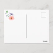 Carte Postale FÊTE DES MARIÉES | Bouquet de fleurs d'aquarelle (Dos)