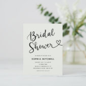 Carte Postale Fête des mariées cardiaque minimaliste simple (Debout devant)