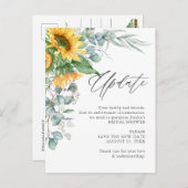 Carte Postale Fête des mariées Changement de plans Tournesol Euc (Devant / Derrière)