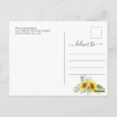 Carte Postale Fête des mariées Changement de plans Tournesol Euc (Dos)