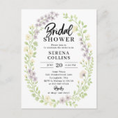 Carte Postale Fête des mariées de calligraphie fleur sauvage (Devant)