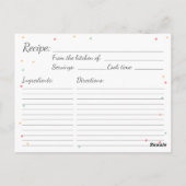 Carte Postale Fête des mariées de cuisine Recette Cuisine menthe (Dos)