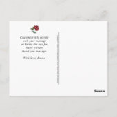 Carte Postale Fête des mariées de Merci Floral d'or et de vin (Dos)