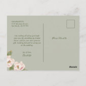 Carte Postale Fête des mariées de Merci florale Sage & Blush Peo (Dos)