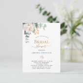 Carte Postale Fête des mariées élégante végétation fleurie d'euc (Debout devant)