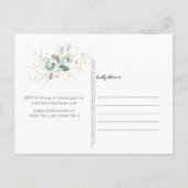 Carte Postale Fête des mariées Eucalyptus verte Dusty Blue Sage (Dos)