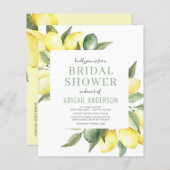Carte postale Fête des mariées florale de citron b (Devant / Derrière)