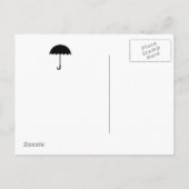 Carte Postale Fête des mariées gothique noir et blanc Invitation (Dos)