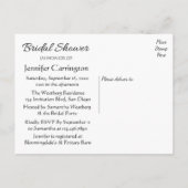 Carte Postale Fête des mariées grise Invitation cardiaque Gris e (Dos)