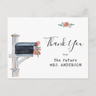 Carte Postale Fête des mariées longue distance par Merci de cour