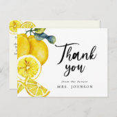 Carte Postale Fête des mariées Merci aux citrons d'été (Devant / Derrière)