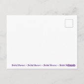 Carte Postale Fête des mariées moderne Pastel violet violet Modè (Dos)