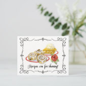 Carte Postale Fête des mariées Recette Desserts Scrolls Rétro (Debout devant)