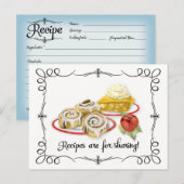 Carte Postale Fête des mariées Recette Desserts Scrolls Rétro (Devant / Derrière)