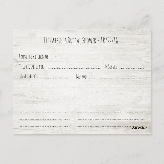 Carte Postale Fête des mariées Recette Verres Champagne Lumières (Dos)