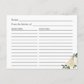 Carte Postale Fête des mariées Recette Violet Violet Fleurs (Dos)