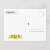 Carte Postale Fête des mariées Rustique Douche nuptiale Invitati (Dos)