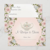 Carte Postale Fête des mariées Tea Party Recette Rose Plutôt flo (Devant / Derrière)