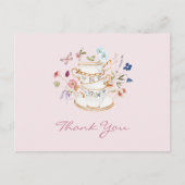 Carte Postale Fête des mariées Tea Party rose (Devant)