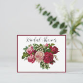 Carte Postale Fête des mariées victorienne classique Rose Lily V (Debout devant)