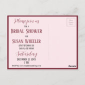 Carte Postale Fête des mariées victorienne classique Rose Lily V (Dos)