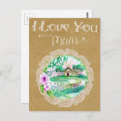 Carte Postale Fête des mères (Devant / Derrière)