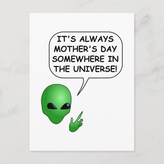 Carte Postale Fête des mères Aliens (Devant)