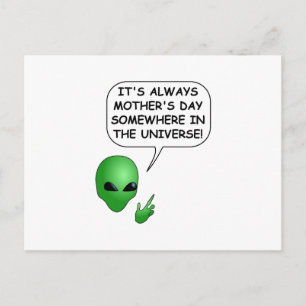 Carte Postale Fête des mères Aliens