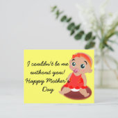 Carte postale Fête des mères Baby Girl (Debout devant)