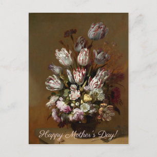 Carte Postale Fête des mères - Bouquet floral Art néerlandais