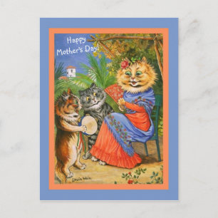 Carte Postale Fête des Mères Chats & Chatons Serenade copie Vint